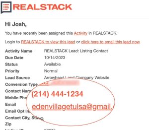 Lead Notification Example